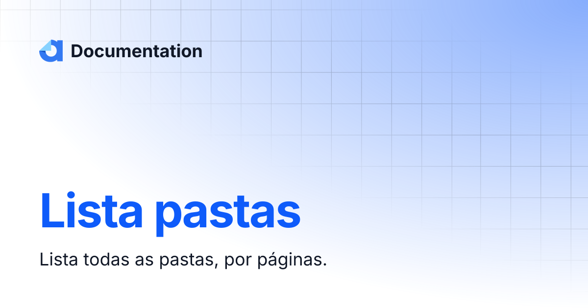 Lista pastas documenta o
